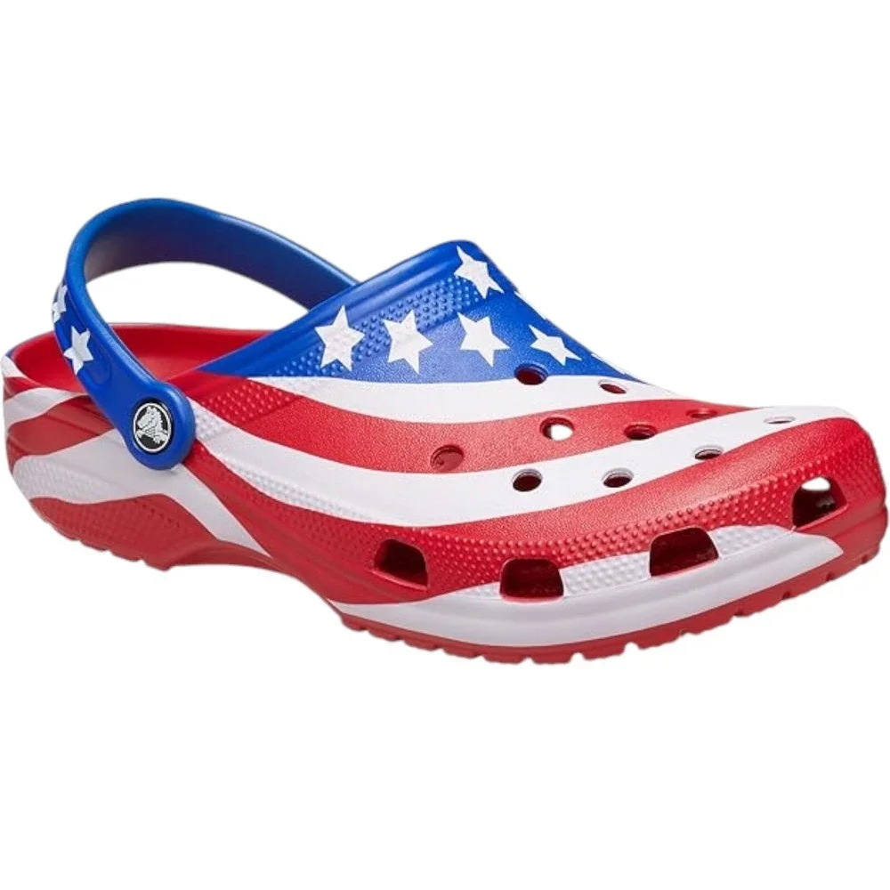 Crocs Unisex Classic USA American Flag Clog Adult Men's Size 9 / Women's 11
